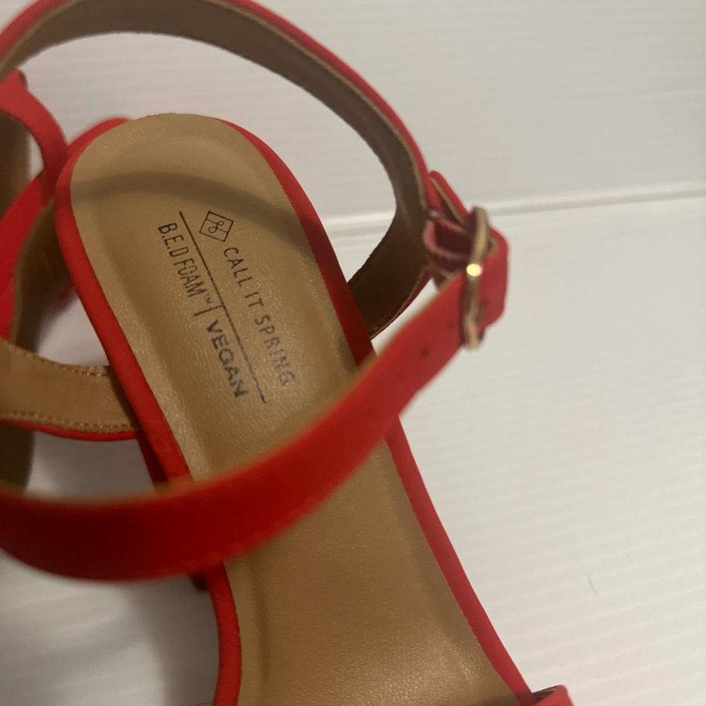 Call It Spring Red Platform Heels - Picture 7 of 11